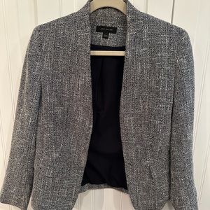 Ann Taylor Black and White Tweed Blazer